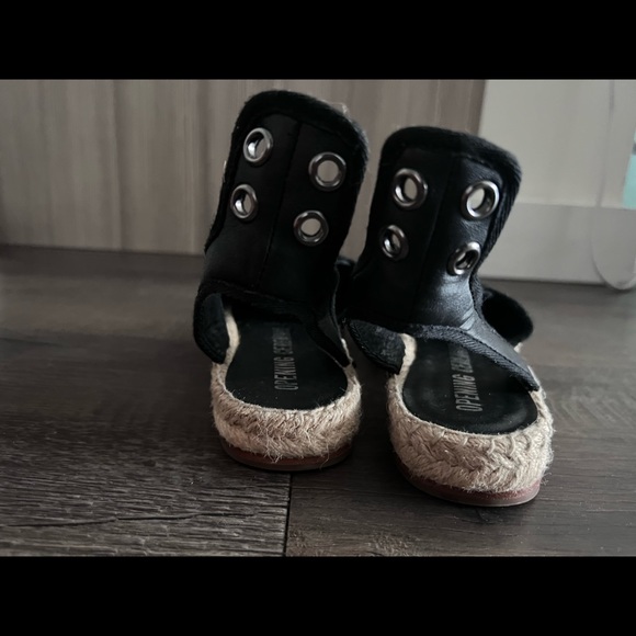 Open Ceremony leather lace up ballet flats - Picture 3 of 5